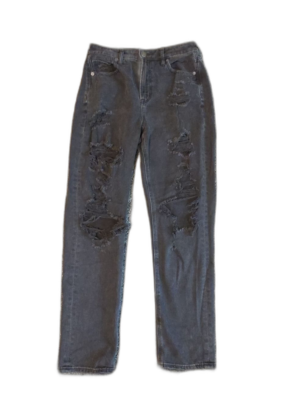 American Eagle Outfitters Black Ripped Mom Jeans